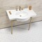 Fauceture 37" Ceramic Console Sink with Stainless Steel Legs, White/Brushed Brass VPB28140W8BB - alternate 3